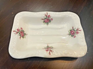 Athena USA Ceramic Soap Dish Roses Country Shabby Farmhouse Sink Decor USA B43 - Picture 1 of 5
