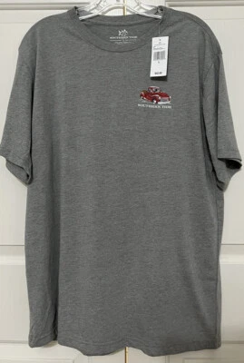 Camiseta masculina manga curta Southern Tide tamanho L cinza vermelha caminhão nova com etiquetas - Imagem 1 de 4
