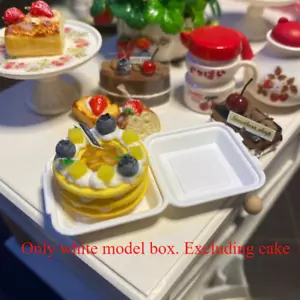 2PC Dollhouse Miniatures 1/12 Scale Kitchen Mini Lunch Box White Model Uncolored - Picture 1 of 3