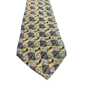 J. Garcia Silk Necktie Abstract Checkered Pattern Designer Tie - Picture 1 of 5