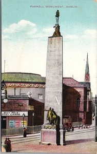 um 1910 DUBLIN, Irland Postkarte "PARNELL MONUMENT" Straßenszene / unbenutzt - Bild 1 von 2