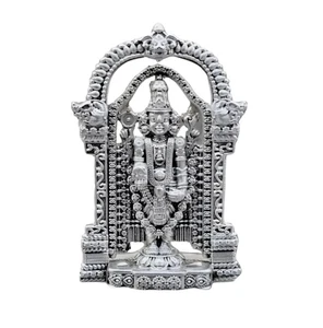 Balaji Idol In Pure 925 Silver / Lord Tirupati Balaji Murti In Silver - Picture 1 of 1