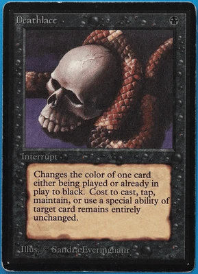 Deathlace Beta PLD Black Rare MAGIC THE GATHERING MTG CARD (ID# 500739) ABUGames - Image 1 of 2