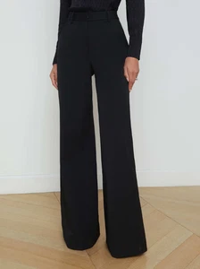 NUOVO AUTENTICO L'AGENCE Pilar Pantalone a gamba larga classico nero 14 - Foto 1 di 4