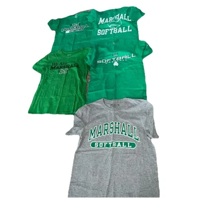 Lot Of 5 Marshall University Softball Fan Wear T shirts SZ Small - Image 1 of 4