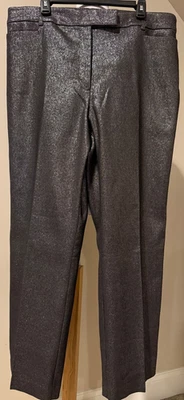 ANN TAYLOR LOFT Womens Black & Silver Pants NWOT - Sz 18 - Image 1 of 4