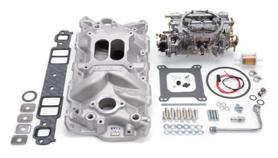 Edelbrock Performer EPS Coletor e Kit Carb 2021 - Compatível com Chevy Bloco Pequeno - Imagem 1 de 4