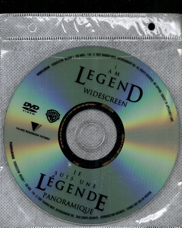 I Am Legend (2007) DVD  *DISC ONLY* = REGION 1 - Will Smith - Image 1 of 1