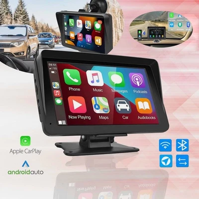 7 Zoll Tragbar Wireless Apple Carplay Android Auto Autoradio für alle Fahrzeuge  - Bild 1 von 4