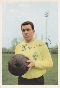 Vintage SIGNED BERGMANN 1966 Trading Card GUNTER BERNARD SV WERDER BREMEN - Picture 1 of 1