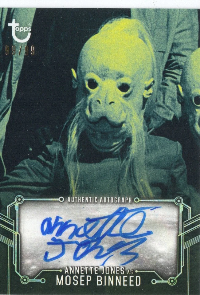 Star Wars Black and White Auto Autograph Annette Jones as Mosep Binneed #99/99 - Image 1 of 1