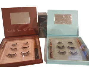 2 Moxielash Kits: Love Kit & Happy Kit w/ MakeUp Remover 3.3oz -6 Pair of Lashes - Picture 1 of 12