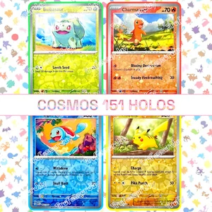 Pokémon TCG 4X USA Costco 151 Cosmos Scarlet & Violet Feuille Holo Promo Cartes - Picture 1 of 8