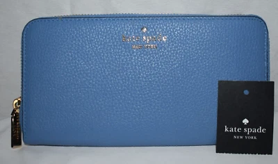 CARTERA KATE SPADE CUERO GRANULADO AZUL FRESCO CONT Foto 1 de 4