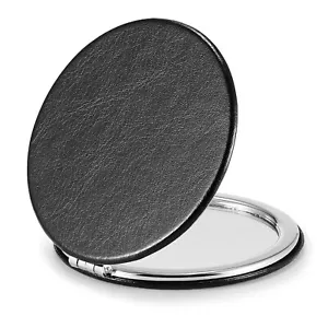 Kompakter Spiegel, doppelseitig Make-up kleiner Spiegel für Geldbörse 1 Stck., 1x/3x-schwarz - Bild 1 von 7