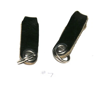 Vintage Leather Camera Strap Lug Ring Extenders - Pair #7 - Image 1 of 2