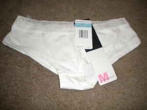 Pantias hipster algodón blancas Maidenform con encaje en la cintura #M40781 nuevas con etiquetas 5 S - Imagen 1 de 1