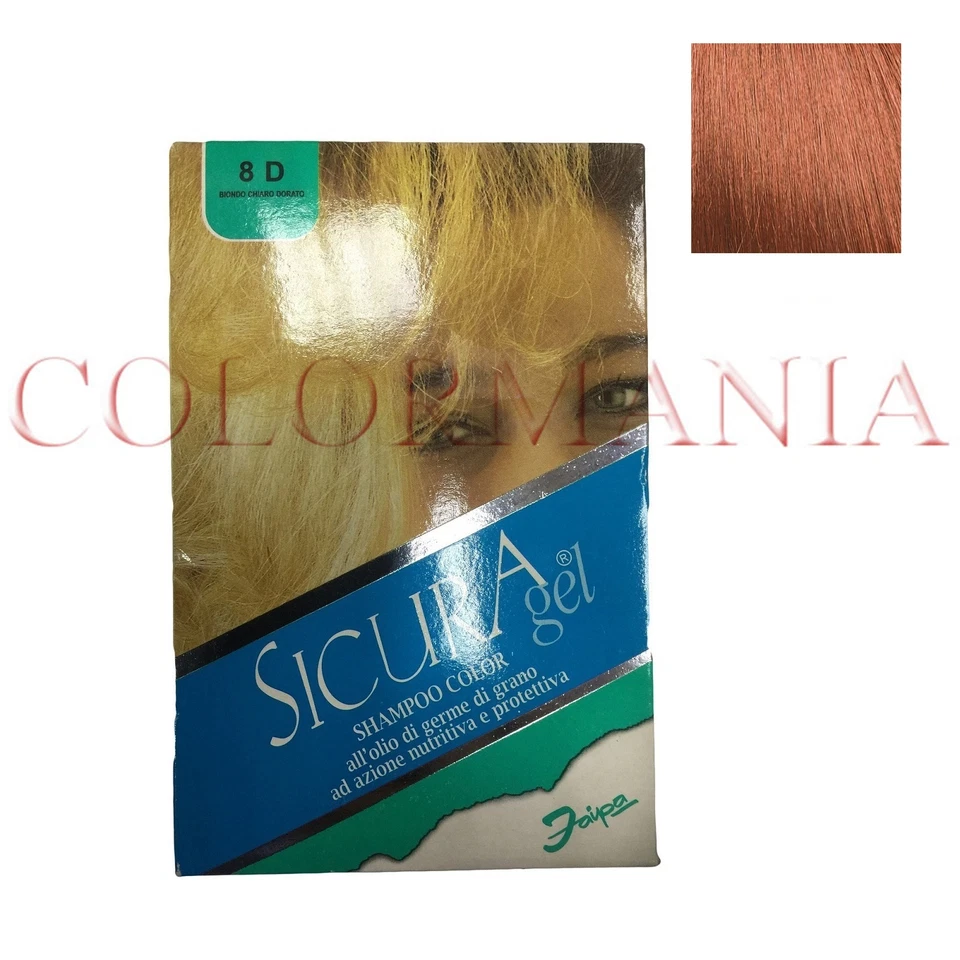 SICURA GEL SHAMPOO COLORANTE AL GERME DI GRANO 8R BIONDO CHIARO RAME FAIPA - Immagine 1 di 1