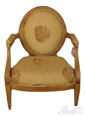 42324: Silla tapizada medallón francés blanco nogal americano ~ NUEVA Foto 1 de 4