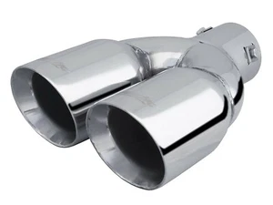 Double Embout de pot d’échappement universel inox rond Simoni Racing TRX/92 - Imagen 1 de 6