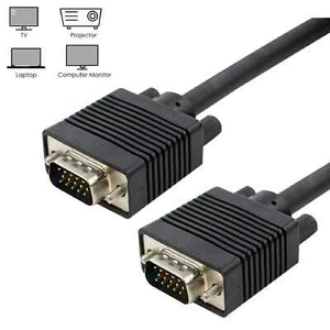 1m - 30 Meter Long Cable VGA/SVGA Monitor Cable HD15 Pins Male Male For Monitor - Picture 1 of 20