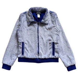 Youths Patagonia Sherpa Fleece Jacket Full Zip Snow Blue Size XL 14-16 - Picture 1 of 9