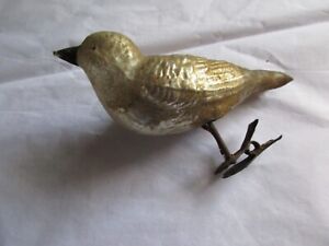 Antique German Blown Glass Ornament: Choice Early JUMBO Songbird on Clip #4
