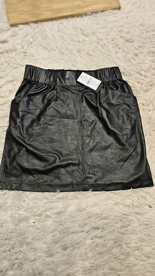  Minifalda utilitaria David Lerner New York FAUX talla 2 negra talla mediana nueva con etiquetas Foto 1 de 4