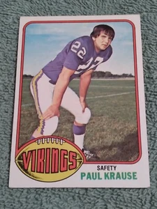 1976 Topps Football #65 Minnesota Vikings Safety Paul Krause EX-NrMt - Picture 1 of 2