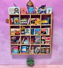 60 Miniature popular books with mini bookshelf, mini plants and more scale 1:12