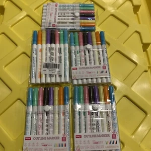 New set of 8 Markers for Posters Greeting Cards Graffiti Art 5 Packs Total 40 - Picture 1 of 7