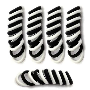 12 Pcs. Hair Band Bright & Dark Rubber Elastic Cotton Ponytail Holders for Girls - Picture 1 of 3