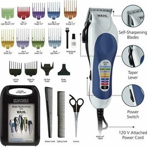 Wahl Hair Cutting Kit Clippers HD Hairdresser Pro Case Adjustable Taper Control - Picture 1 of 11