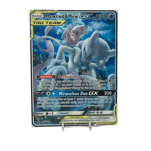 Mewtwo & Mew GX - SM Promo Unified Minds | Jumbo Metal 6" x 8" Card Gift/Display - Picture 1 of 3