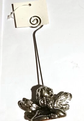 Postkarten Halter Fotohalter Silber Putten Engel Kartenhalter - Bild 1 von 4