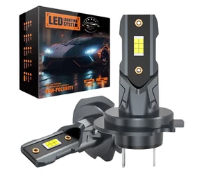 2x H7 LED Headlight Bulbs 110W 22000LM 6500K Xenon White – Mini Canbus Turbo Car - Picture 1 of 6