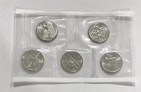 2001 P State Quarter 5 Coin Lot  from US Mint Set BU Statehood Cello 25c Coin Cover