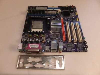 ECS Elitegroup RS482-M754 Rev.1.0 Socket 754 AMD Motherboard +CPU 3000+, 1Gb,I/O - Image 1 of 4