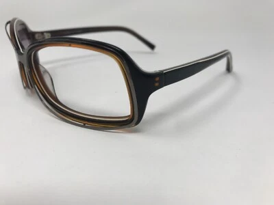 JONES NEW YORK 太阳镜框设计师 J902 58-17-125 黑色棕色包裹式 YD56 — 第 1/4 张图片