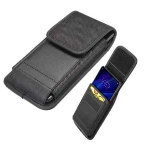 Belt Case for Wiko Lenny4 Plus Cover with Card Holder Design in Leather and N... - Picture 1 of 6