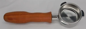 51mm Bottomless Portafilter with Stainless Steel Filter Basket- Wood handle - Picture 1 of 5