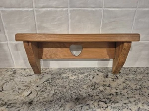 Vintage Wood Mini Small Heart Book Display Shelf Girly Nursery 12" Cottagecore - Picture 1 of 8