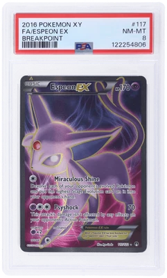 2016 Pokemon XY Breakpoint Espeon Ex #117 PSA 8 - Image 1 of 2