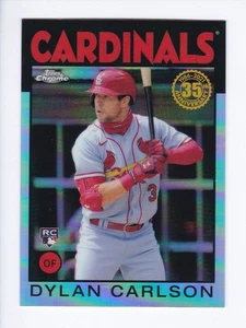2021 Topps Chrome #86BC-6 DYLAN CARLSON RC St. Louis Cardinals 1986 BASEBALL - Picture 1 of 2