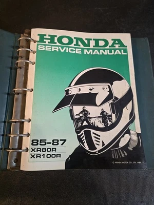 OEM HONDA 1985-87 XR 80R / 100R y 1985 XL 125S MANUAL DE SERVICIO OEM ORIGINAL  Foto 1 de 4