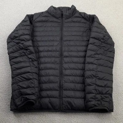 Uniqlo Mens Jacket Medium Charcoal Padded Quilted Full Zip Down Coat M Adult - Image 1 of 4