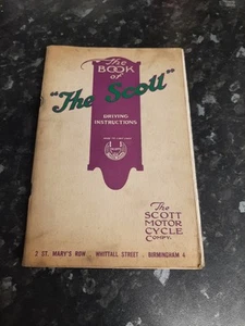 The Book of the Scott Driving Instructions and lucas spares book RARE vintage - Picture 1 of 3