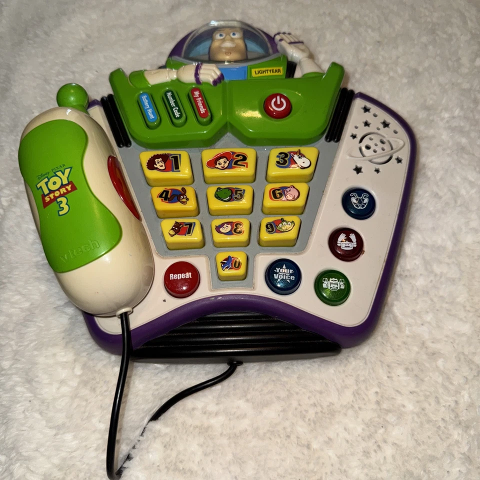 Toy Story 3 Buzz Lightyear Vtech Interactive Learning Phone Works - Image 1 of 3
