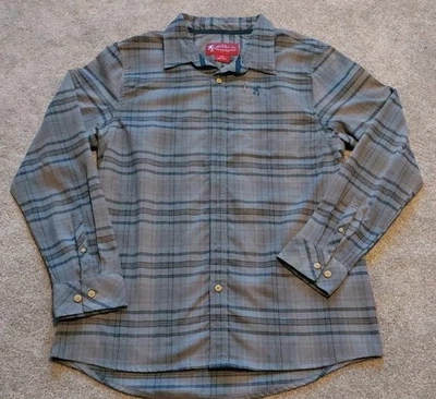 Browning Heritage Collection Men's Large Long Sleeve Blue Plaid Button Down... - Image 1 of 4