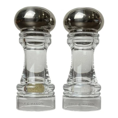Juego de coctelera de sal y pimienta acrílica Cole & Mason - transparente/cromo moderno Foto 1 de 4